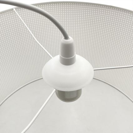 Suspension sur câble SIRJA PLISADO 1xE27/15W/230V Ø 35 cm blanche