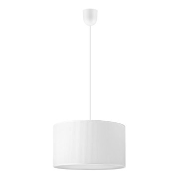 Suspension sur câble SIRJA PLISADO 1xE27/15W/230V Ø 35 cm blanche