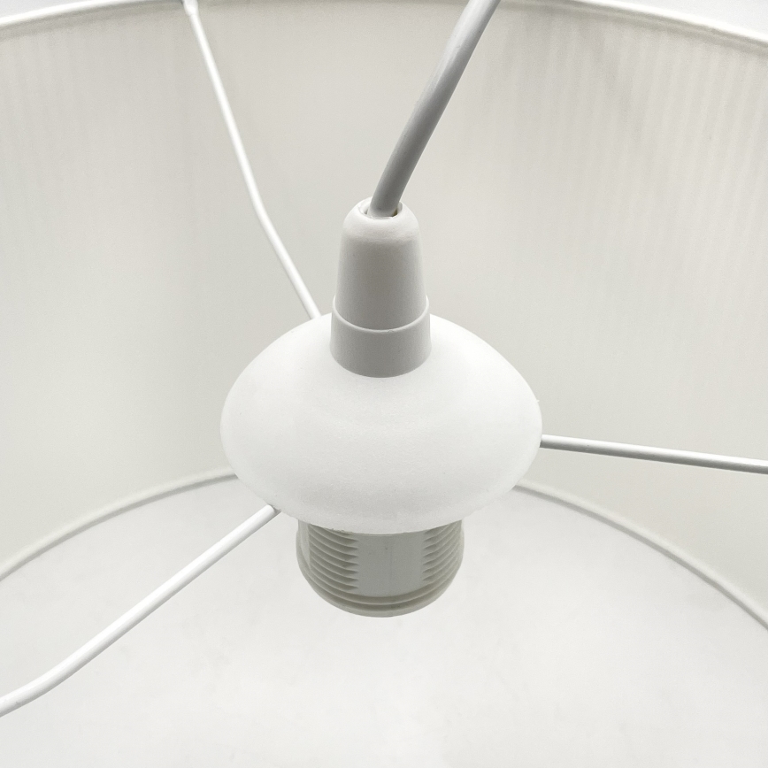 Suspension sur câble SIRJA PLISADO 1xE27/15W/230V Ø 35 cm blanche
