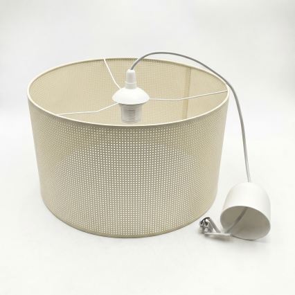 Suspension sur câble SIRJA PLISADO 1xE27/15W/230V Ø 35 cm crème