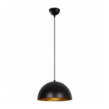 Suspension sur câble SIVANI 1x E27/40W/230V Ø 30 cm noir/cuivre