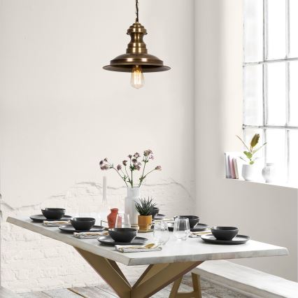 Suspension sur câble SIVANI 1xE27/40W/230V bronze