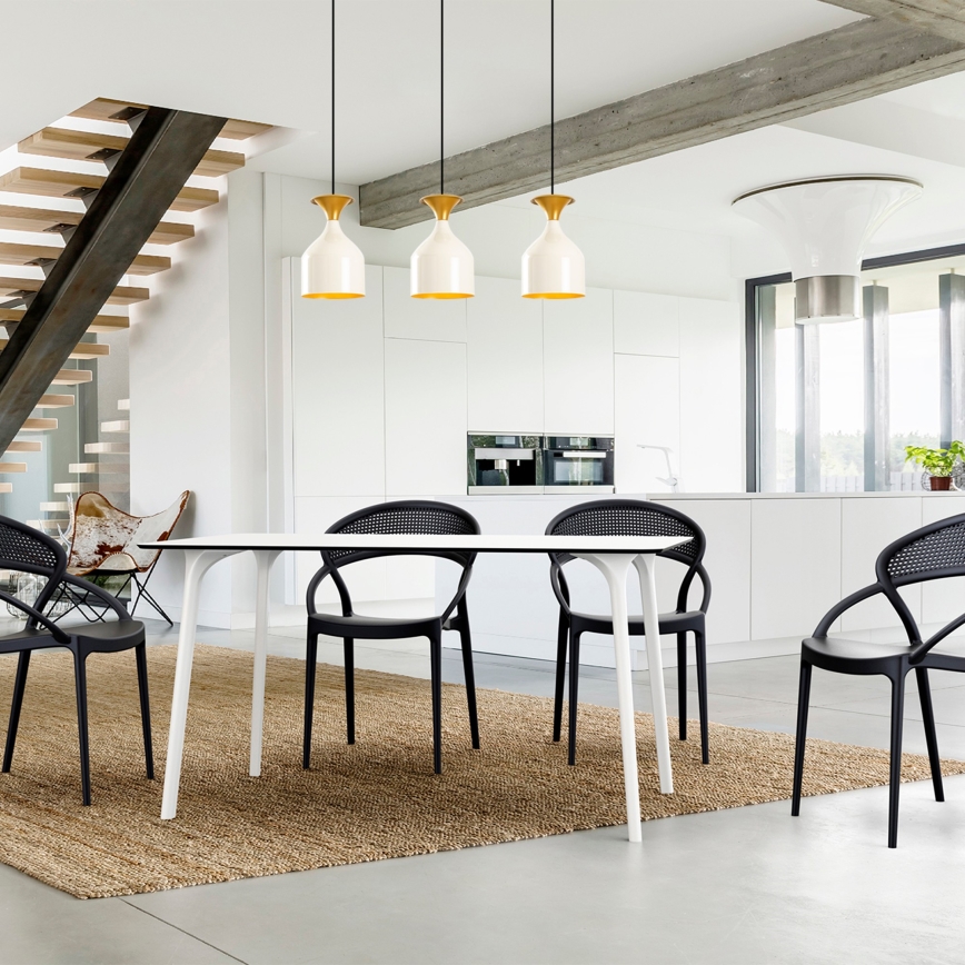 Suspension sur câble SIVANI 3xE27/40W/230V blanc/cuivré