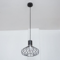 Suspension sur câble SOLANO 1xE27/15W/230V noir/chrome poli
