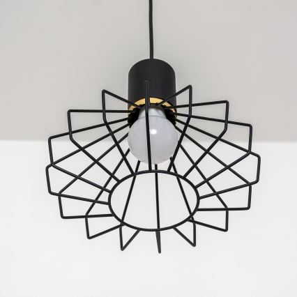 Suspension sur câble SOLANO 1xE27/15W/230V noir/doré