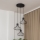 Suspension sur câble SOLANO 3xE27/15W/230V noir/chrome brillant