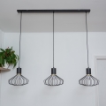 Suspension sur câble SOLANO 3xE27/15W/230V noir/doré