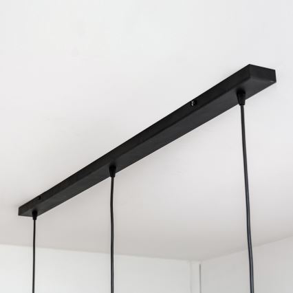 Suspension sur câble SOLANO 3xE27/15W/230V noir/doré