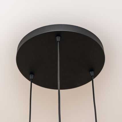 Suspension sur câble SOLANO 3xE27/15W/230V noir/doré
