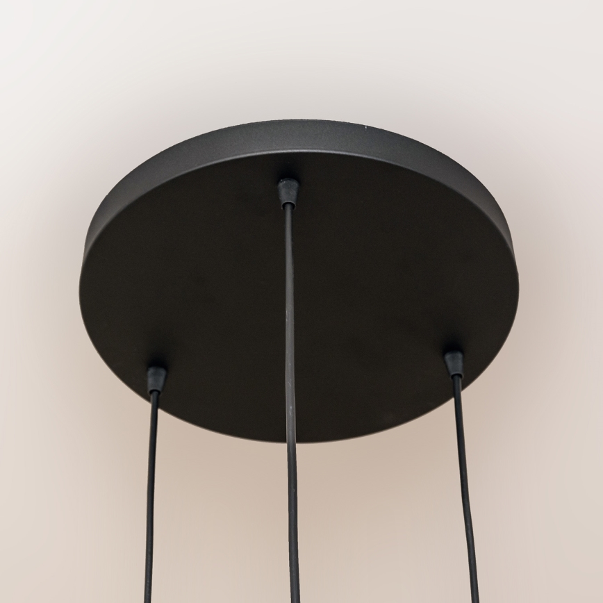 Suspension sur câble SOLANO 3xE27/15W/230V noir/doré
