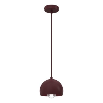 Suspension sur câble SOOL 1xE27/15W/230V Ø 15 cm bordeaux
