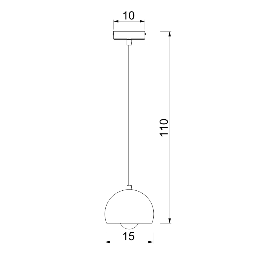 Suspension sur câble SOOL 1xE27/15W/230V Ø 15 cm bordeaux