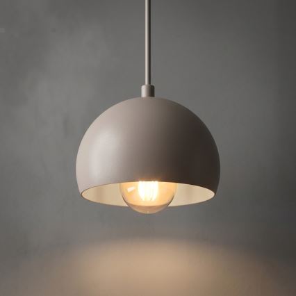 Suspension sur câble SOOL 1xE27/15W/230V Ø 15 cm crème