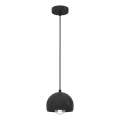 Suspension sur câble SOOL 1xE27/15W/230V Ø 15 cm noire