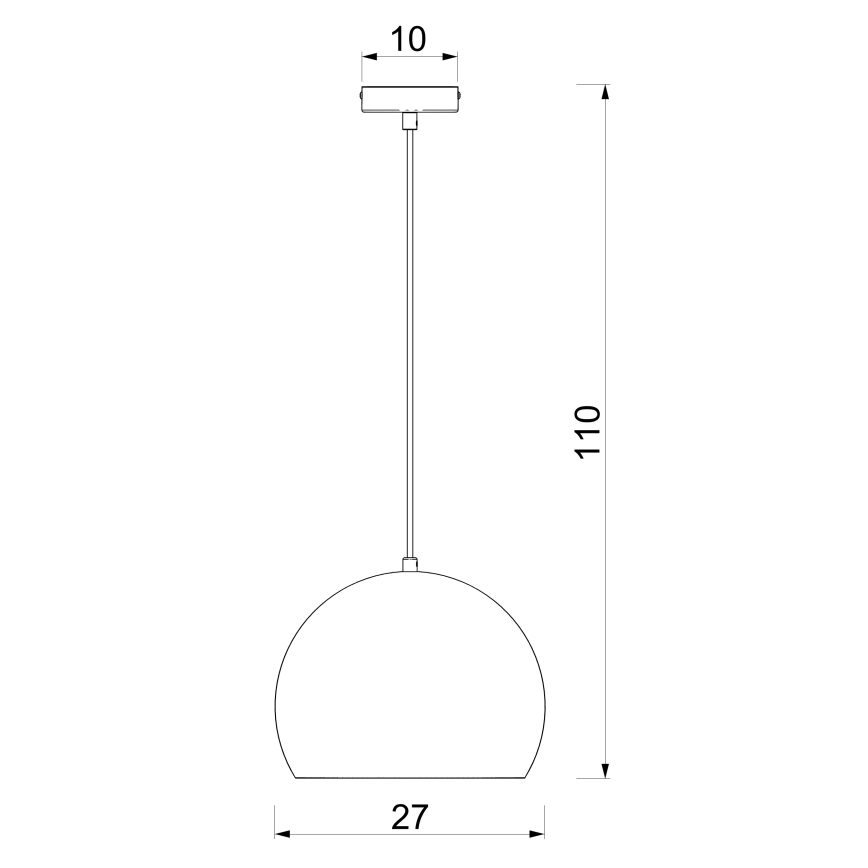 Suspension sur câble SOOL 1xE27/15W/230V Ø 27 cm blanche
