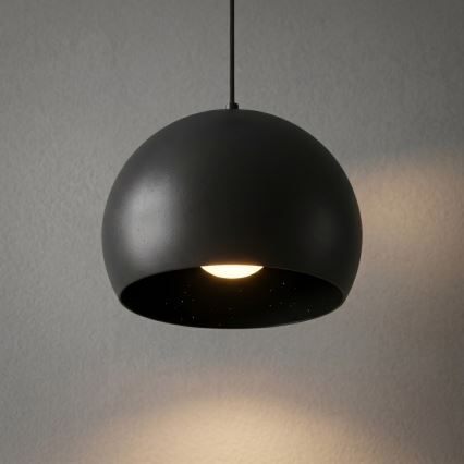 Suspension sur câble SOOL 1xE27/15W/230V Ø 27 cm noire