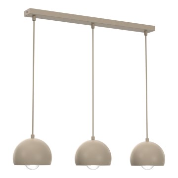 Suspension sur câble SOOL 3xE27/15W/230V beige