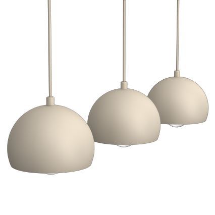 Suspension sur câble SOOL 3xE27/15W/230V beige