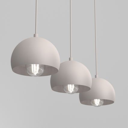 Suspension sur câble SOOL 3xE27/15W/230V crème