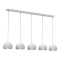 Suspension sur câble SOOL 5xE27/15W/230V blanche