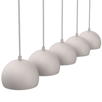 Suspension sur câble SOOL 5xE27/15W/230V crème