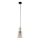 Suspension sur câble SOPHIA 1xE14/10W/230V noir/beige fumé