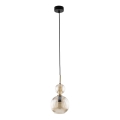 Suspension sur câble SOPHIA 1xE14/10W/230V noir/beige fumé