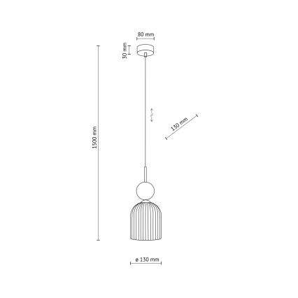 Suspension sur câble SOPHIA 1xE14/10W/230V noir/vert/beige fumé