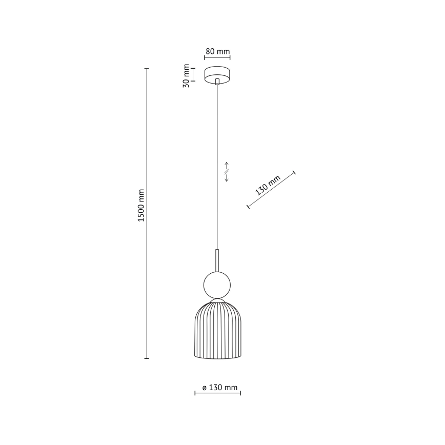 Suspension sur câble SOPHIA 1xE14/10W/230V noir/vert/beige fumé