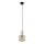 Suspension sur câble SOPHIA 1xE14/10W/230V noire/beige fumé