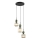 Suspension sur câble SOPHIA 3xE14/10W/230V noir/vert/beige fumé
