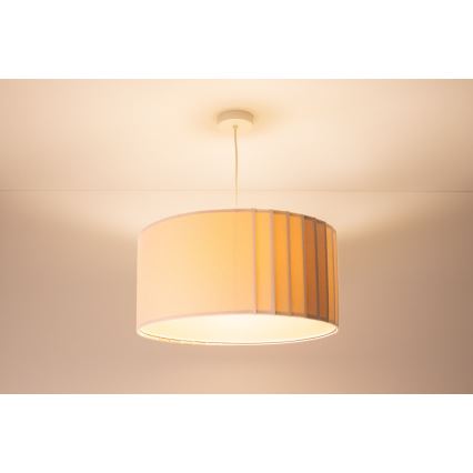 Suspension sur câble STRIPES 1xE27/60W/230V Ø 40 cm crème