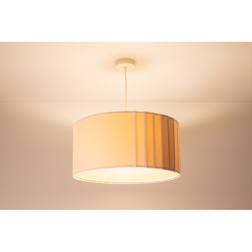 Suspension sur câble STRIPES 1xE27/60W/230V Ø 40 cm crème