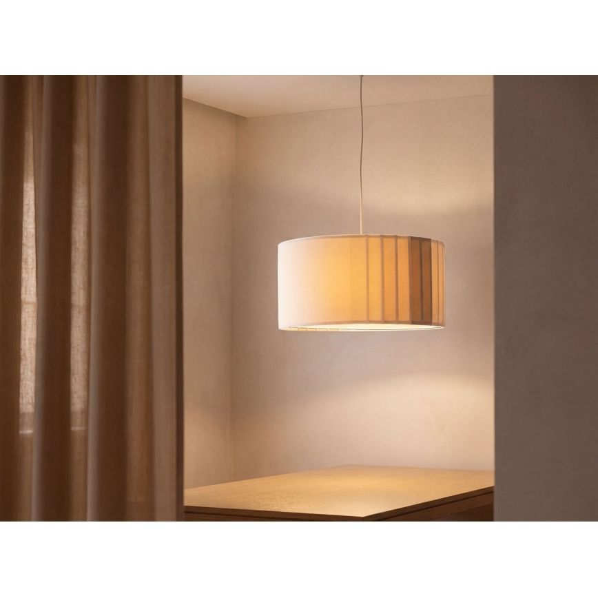 Suspension sur câble STRIPES 1xE27/60W/230V Ø 40 cm crème