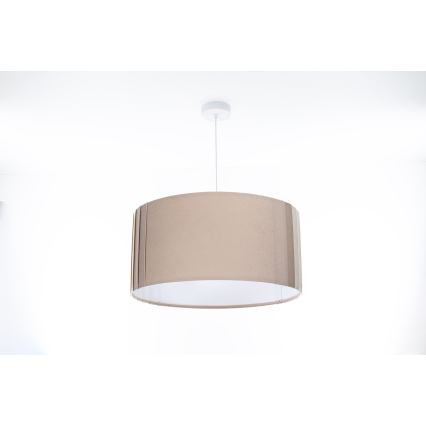 Suspension sur câble STRIPES 1xE27/60W/230V Ø 60 cm beige