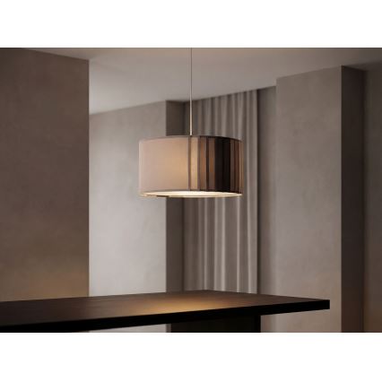 Suspension sur câble STRIPES 1xE27/60W/230V Ø 60 cm grise