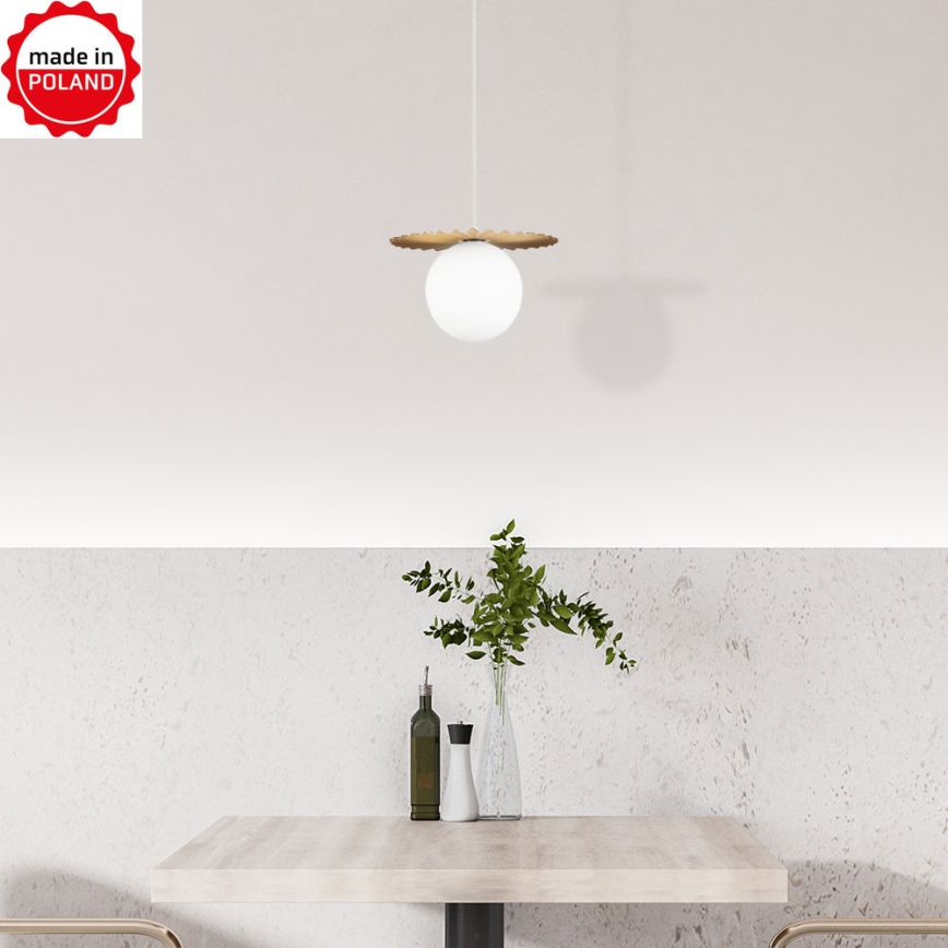 Suspension sur câble SUNPLISS 1xG9/10W/230V Ø 20 cm doré/crème