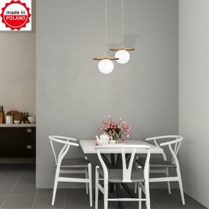 Suspension sur câble SUNPLISS 1xG9/10W/230V Ø 20 cm doré/crème