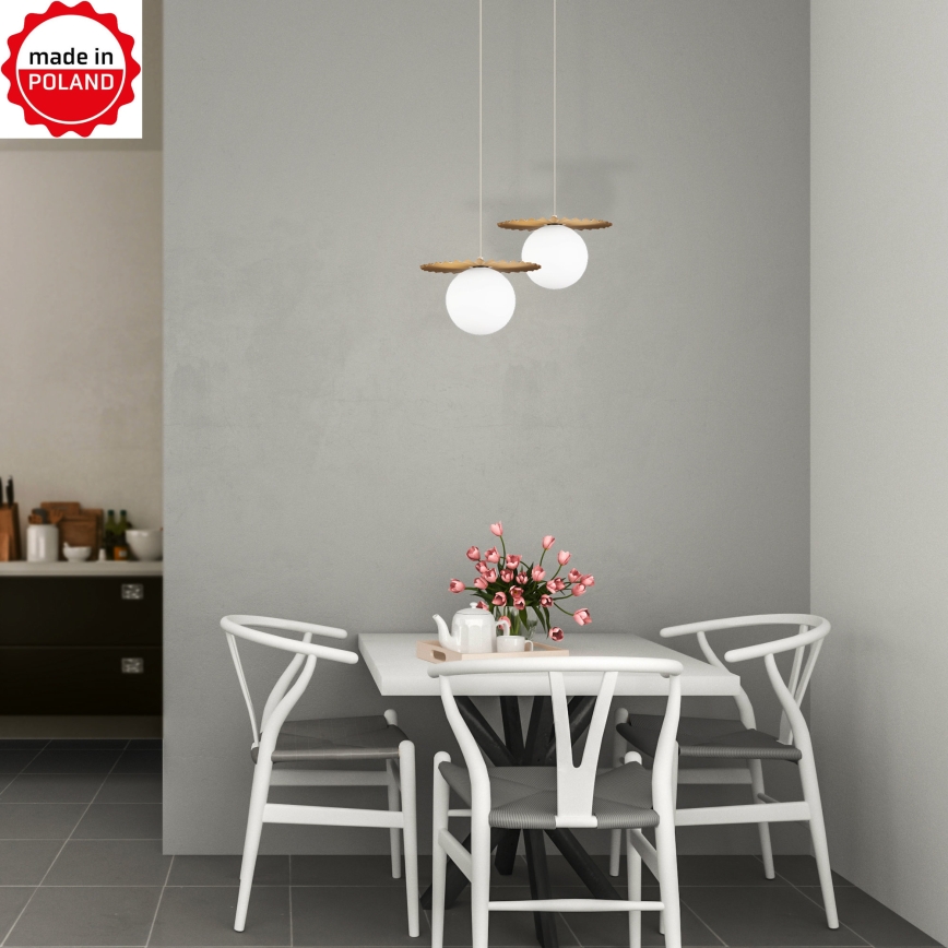 Suspension sur câble SUNPLISS 1xG9/10W/230V Ø 20 cm doré/crème