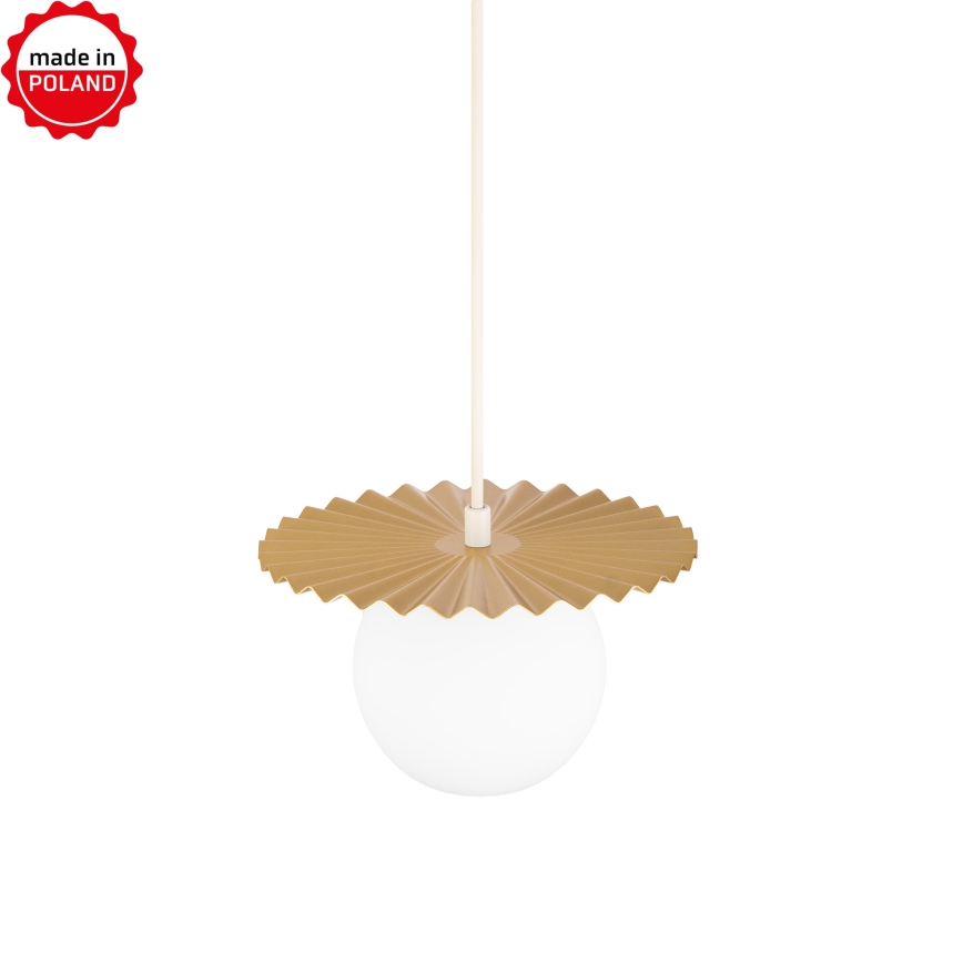 Suspension sur câble SUNPLISS 1xG9/10W/230V Ø 20 cm doré/crème