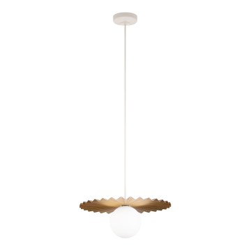 Suspension sur câble SUNPLISS 1xG9/10W/230V Ø 35 cm doré/crème