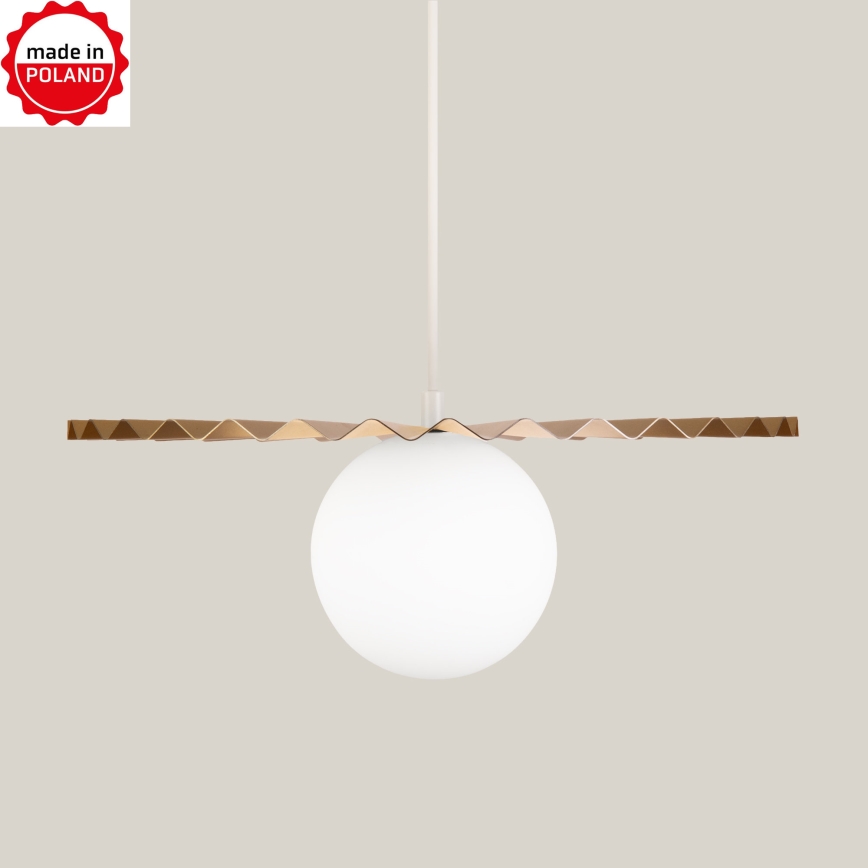 Suspension sur câble SUNPLISS 1xG9/10W/230V Ø 35 cm doré/crème