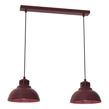 Suspension sur câble SVEN 2xE27/15W/230V bordeaux