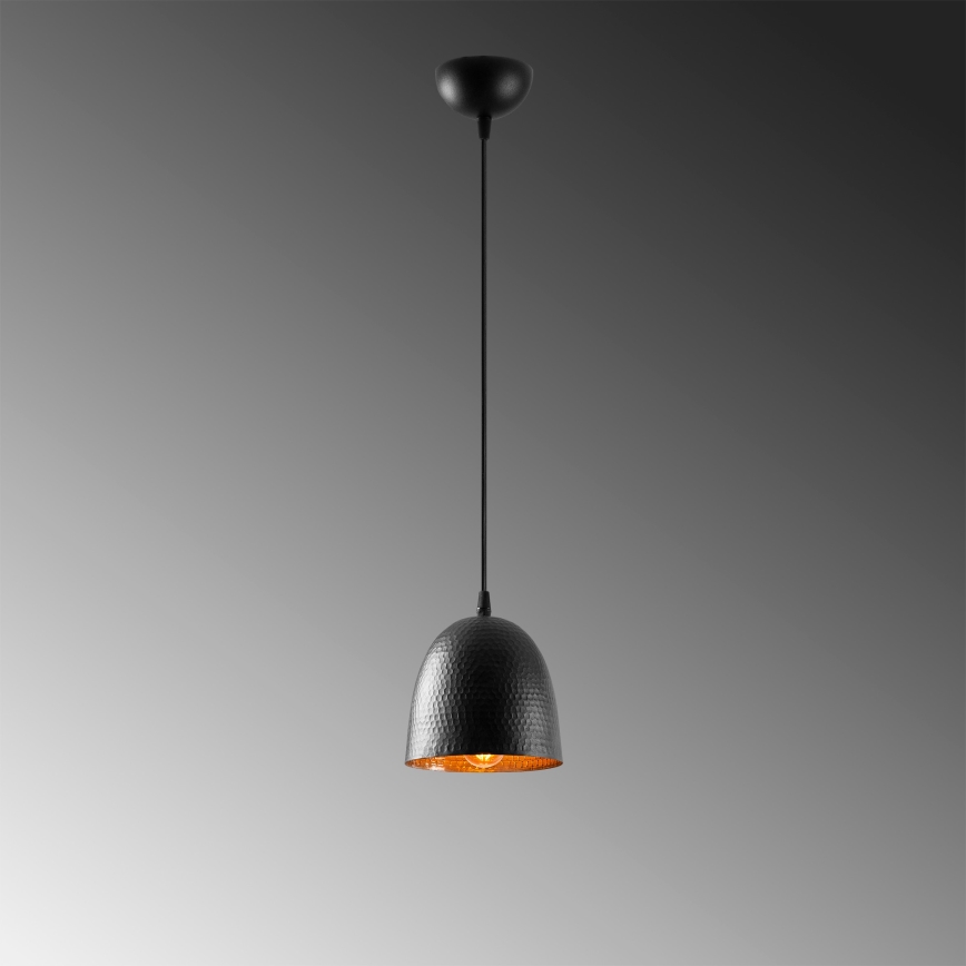 Suspension sur câble TATTOO 1xE27/40W/230V Ø 16 cm noire