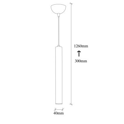 Suspension sur câble TEMPO 1xE27/40W/230V dorée