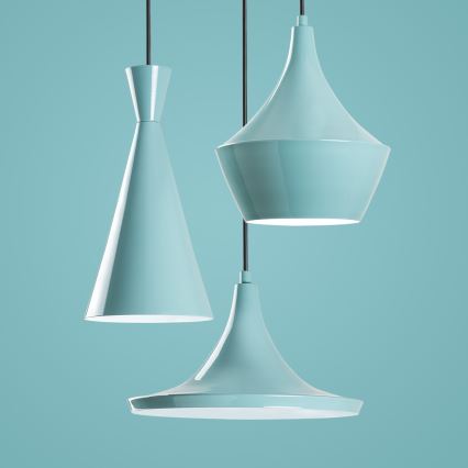 Suspension sur câble TOM 3xE27/40W/230V bleu