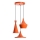 Suspension sur câble TOM 3xE27/40W/230V orange