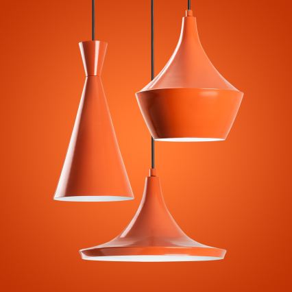 Suspension sur câble TOM 3xE27/40W/230V orange