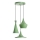 Suspension sur câble TOM 3xE27/40W/230V verte