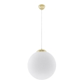 Suspension sur câble TOYA 1xE27/60W/230V Ø 40 cm blanc/doré